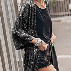 SEXY SEQUIN KIMONO DUSTER